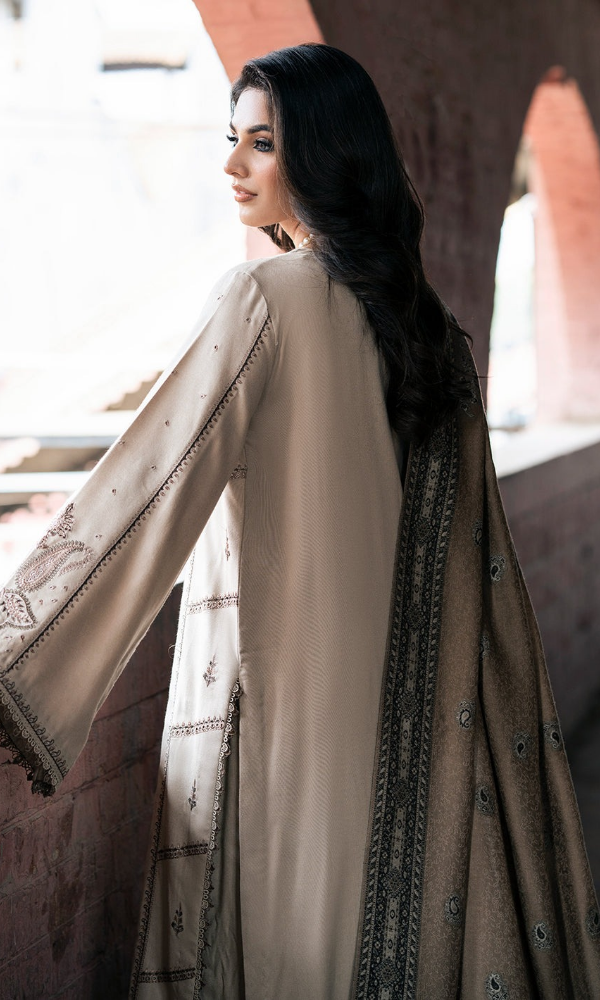 Izel - 3PC (Unstitched) Embroidered Dhanak Suit - ZL071