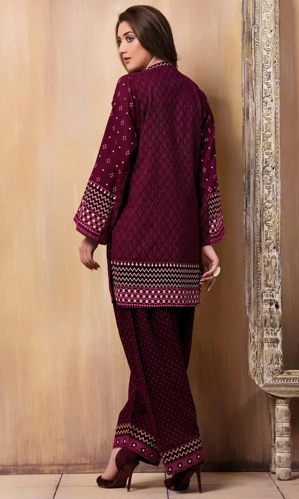 Kayseria - 2PC (Unstitched) Lawn Embroidered Shirt With Embroidered Trouser - GKA39