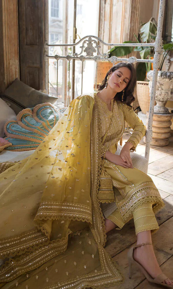 Sobia Nazir - 3PC (Unstitched) Lawn Embroidered Shirt With Embroidered Organza Dupatta - GKA17