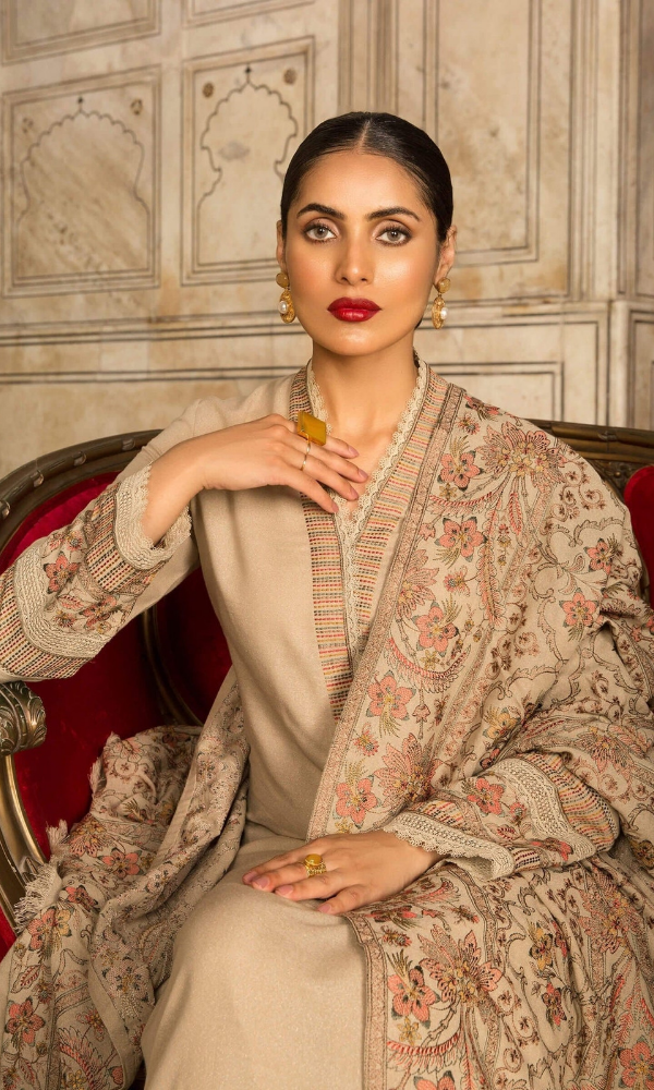 Bareeze - 3PC (Unstitched) Dhanak Embroidered Suit - CG201