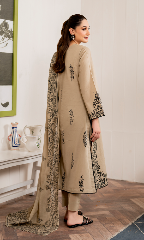 Garnet - 3PC (Unstitched) Dhanak Embroidered Suit - GIR700