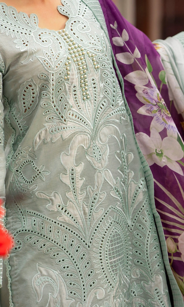 Mushq - 3PC (Unstitched) Lawn Chickenkari Embroidered Suit GKA_7501
