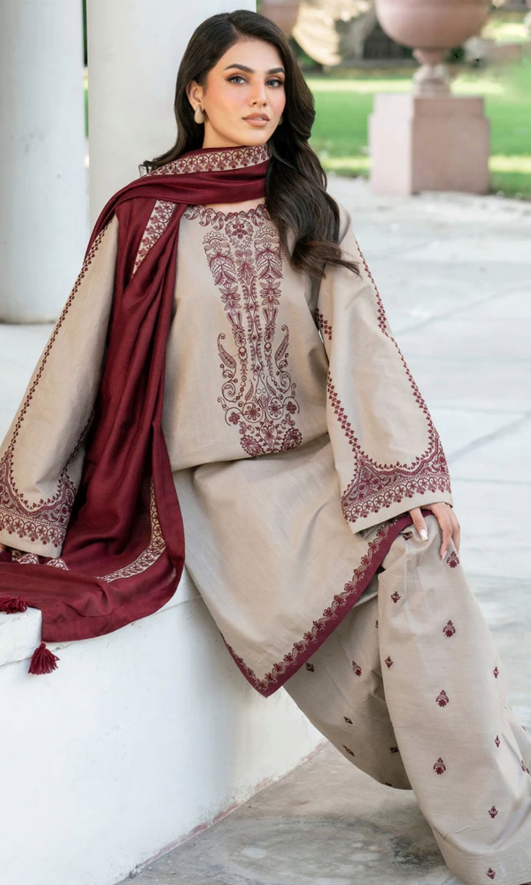 Baroque - 3PC Lawn Embroidered Suit - GKA7126