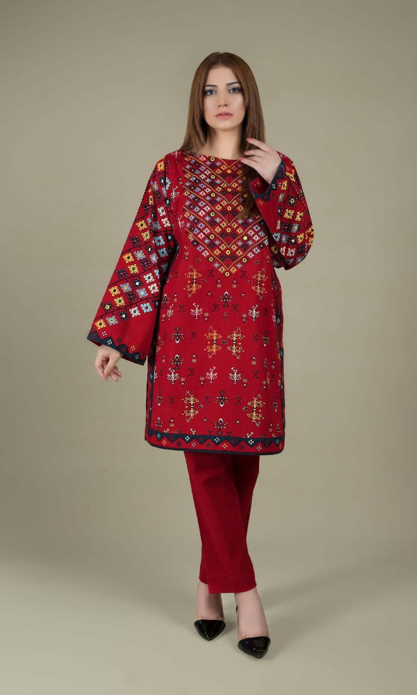 Kyseria - 2PC (Unstitched) Heavy Embroidered Lawn Suit - GKA2036