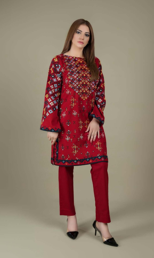Kyseria - 2PC (Unstitched) Heavy Embroidered Lawn Suit - GKA2036
