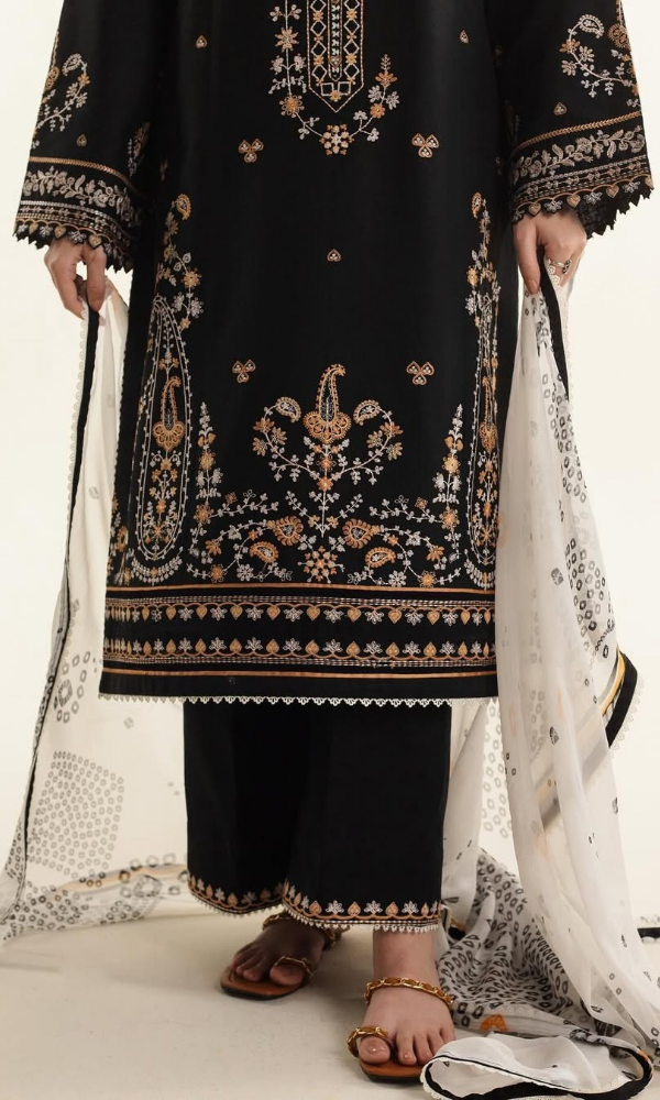 ZARA SHAH JAHAN - 3PC Embroidered Lawn Suit - GKA1099