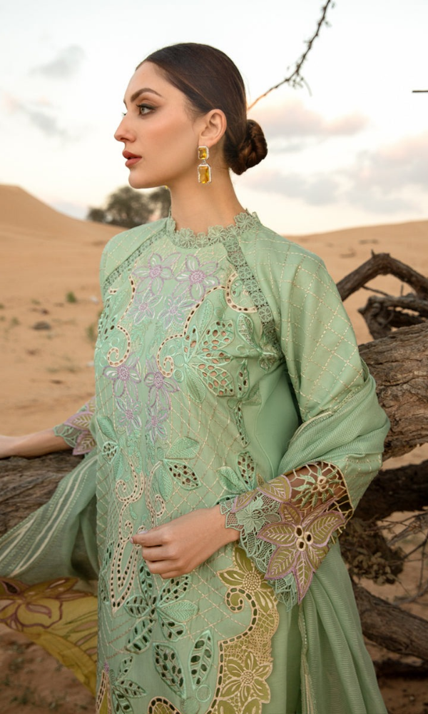 Rang Rasiya - 3PC Heavy Embroidered ChickanKari Lawn Suit - GKA2713