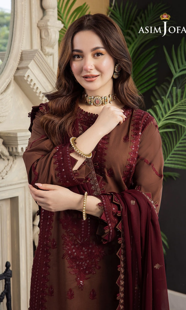 Asim Jofa - 3PC (Unstitched) Embroidered Lawn Suit - AJA 5601