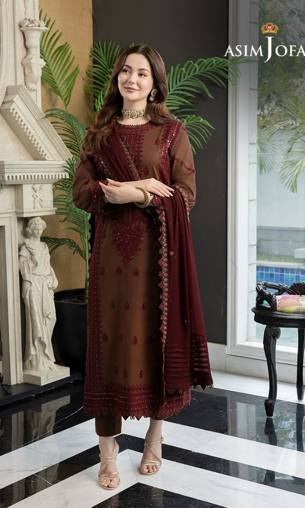 Asim Jofa - 3PC (Unstitched) Embroidered Lawn Suit - AJA 5601