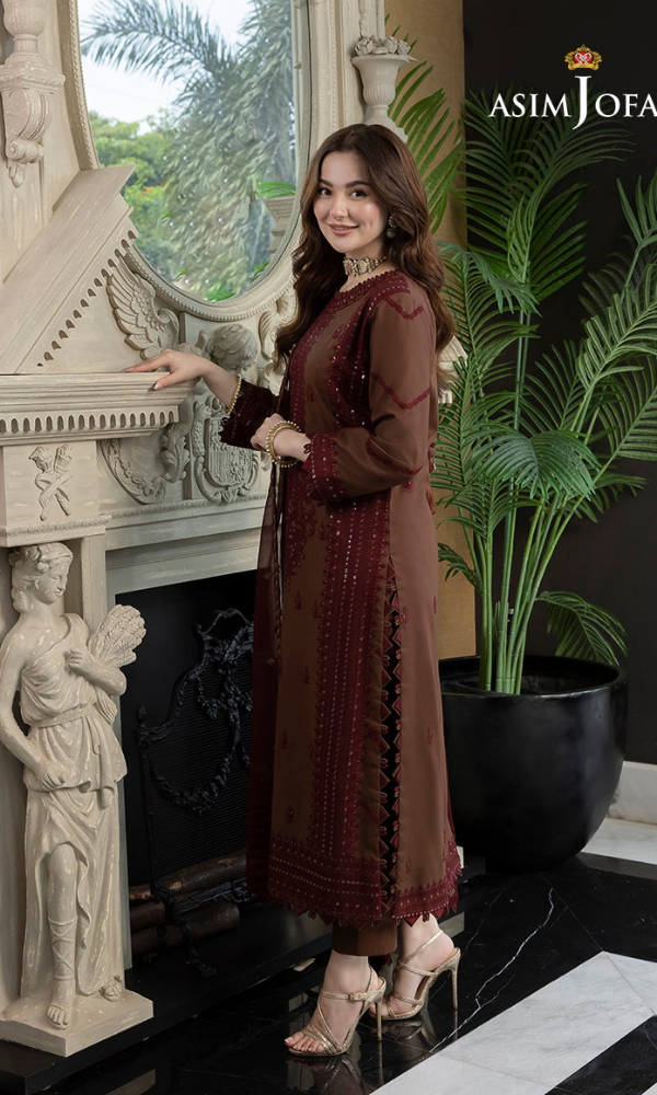 Asim Jofa - 3PC (Unstitched) Embroidered Lawn Suit - AJA 5601