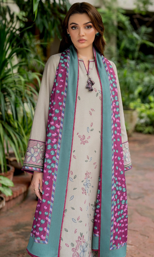 Jazmin - 3PC (Unstitched) Embroidered Lawn Suit - GKA1507