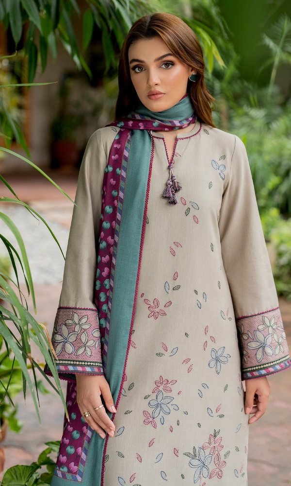 Jazmin - 3PC (Unstitched) Embroidered Lawn Suit - GKA1507