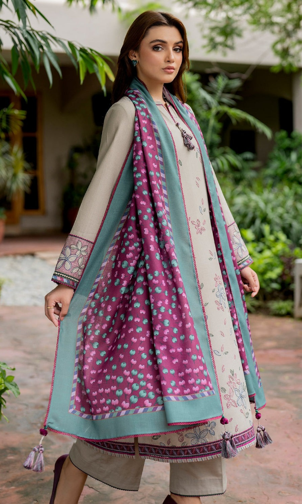 Jazmin - 3PC (Unstitched) Embroidered Lawn Suit - GKA1507