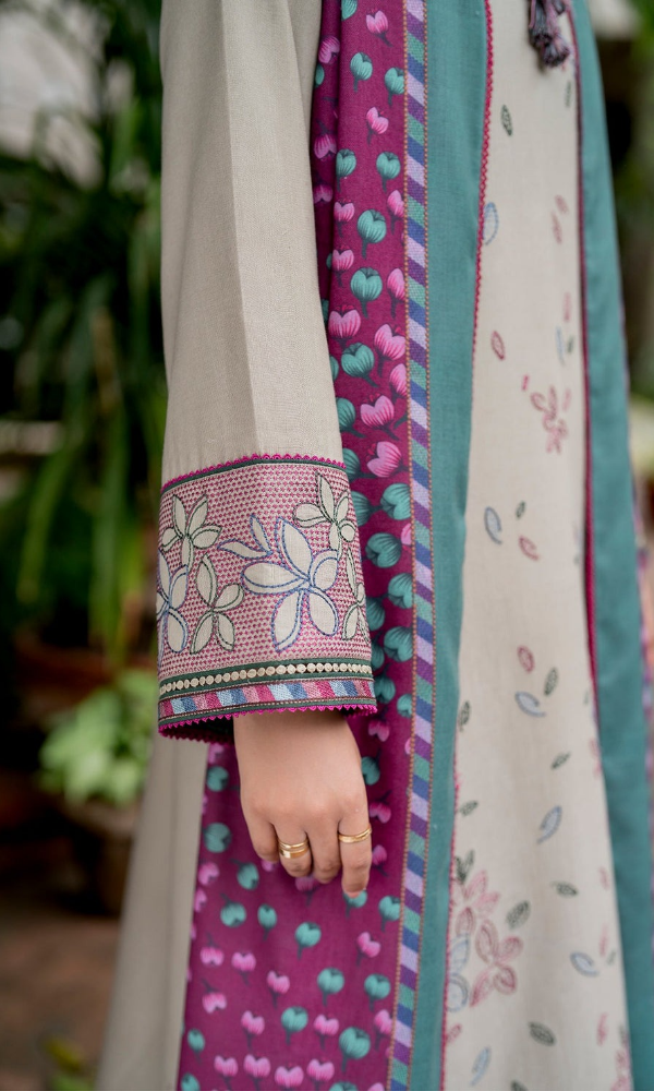 Jazmin - 3PC (Unstitched) Embroidered Lawn Suit - GKA1507