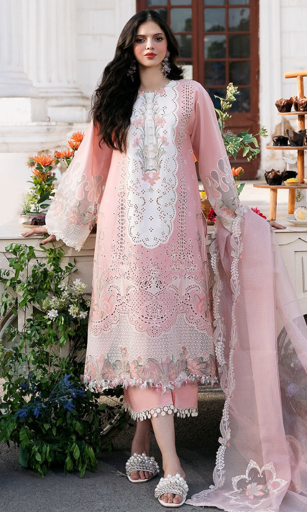 Bin Ilyas - 3PC Embroidered Lawn Suit - GKA7252