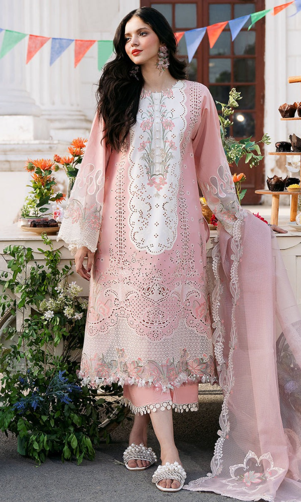 Bin Ilyas - 3PC Embroidered Lawn Suit - GKA7252