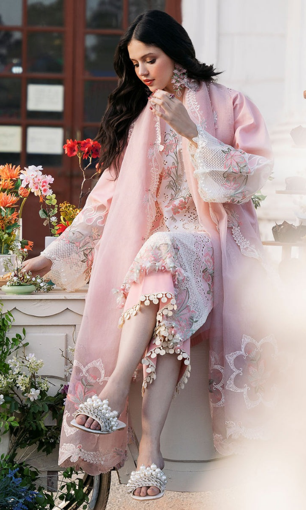 Bin Ilyas - 3PC (Unstitched) Embroidered Lawn Suit - GKA7252