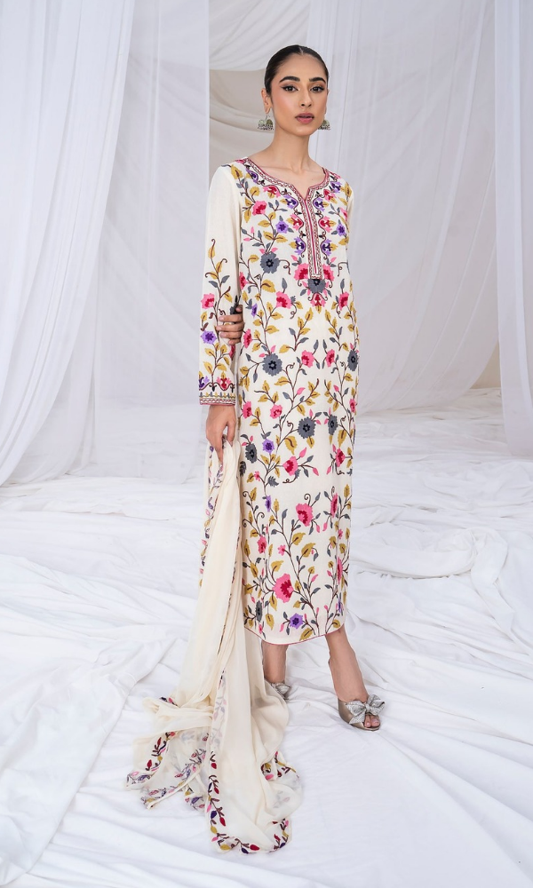 Zakeea - 3PC (Unstitched) Embroidered Lawn Suit - ZK5050
