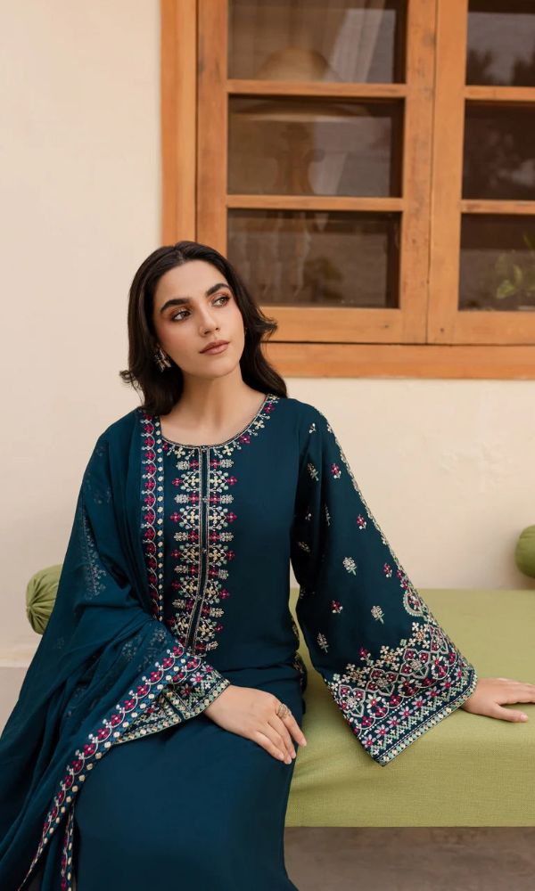 Batik - 3PC (Unstitched) Heavy Embroidered Lawn Suit - BT55