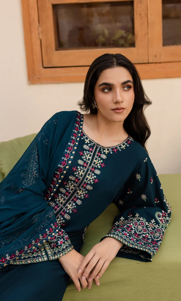 Batik - 3PC (Unstitched) Heavy Embroidered Lawn Suit - BT55