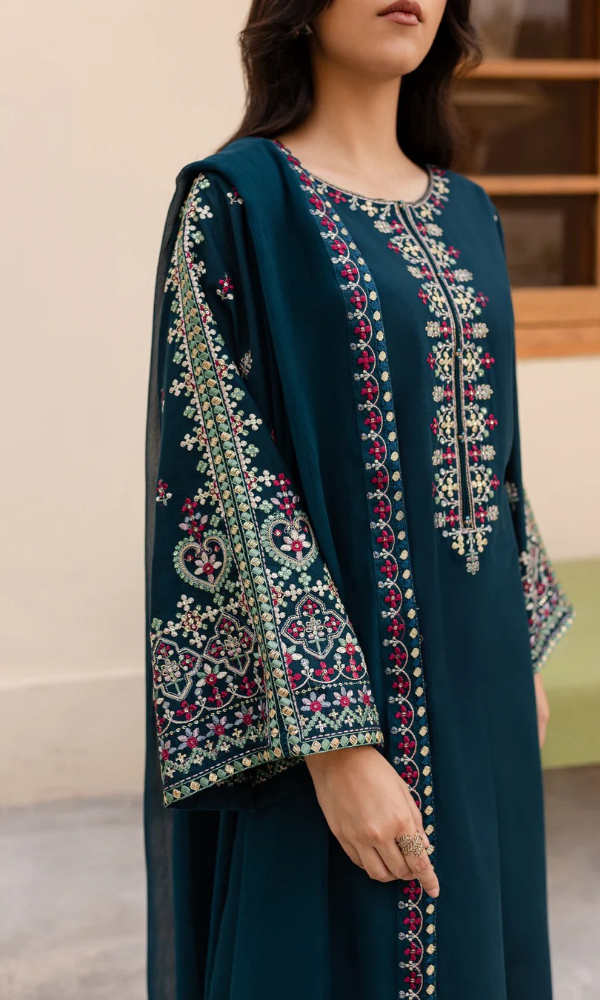 Batik - 3PC (Unstitched) Heavy Embroidered Lawn Suit - BT55