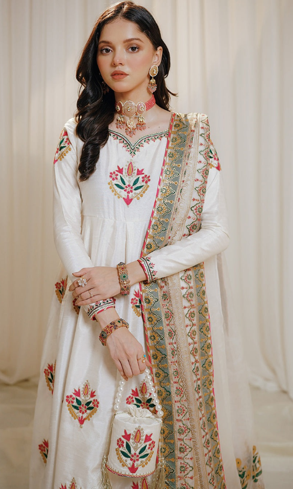 Peraan - 3PC (Unstitched) Embroidered Premium Frock - PR55