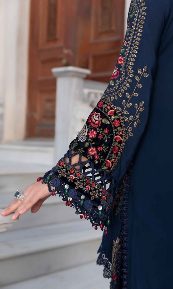 Maria.B - 3PC (Unstitched) Heavy Embroidered Dhanak Suit - GKA7507