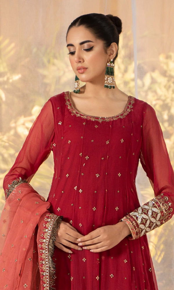 Maria.B - 3PC (Unstitched) Embroidered Organza Suit -