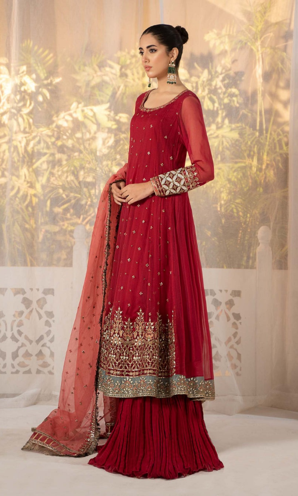Maria.B - 3PC (Unstitched) Embroidered Organza Suit -