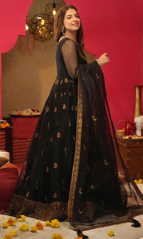 Asim Jofa - 3PC (Unstitched) Embroidered Premium Frock -