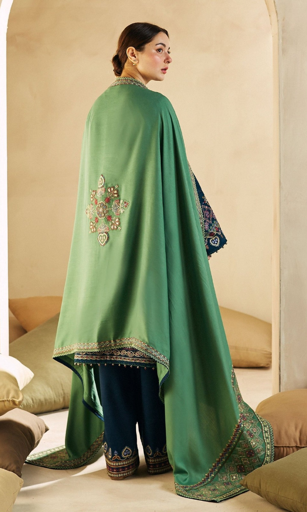 Zara Shahjahan - 3PC (Unstitched) Embroidered Lawn Suit - GKA 55416