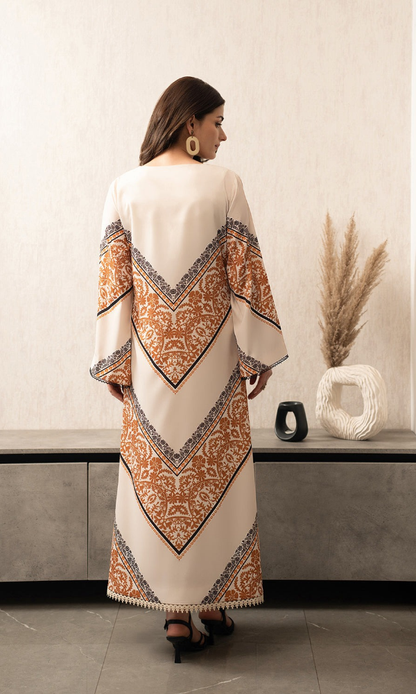 Lulusar - 2PC (Unstitched) Printed Shamoz Silk Suit - LS036