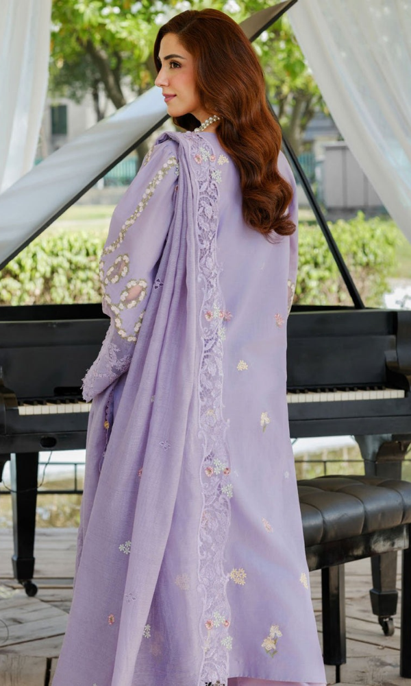 Elaf - 3PC (Unstitched) Embroidered Chikankari Lawn Suit - GKA71