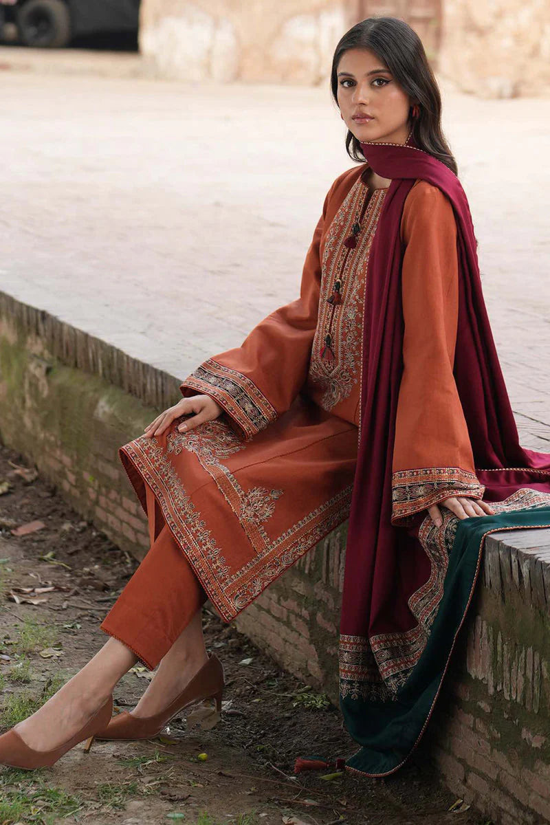 Jazmin - 3PC (Unstitched) Embroidered Lawn Suit - GKA7234
