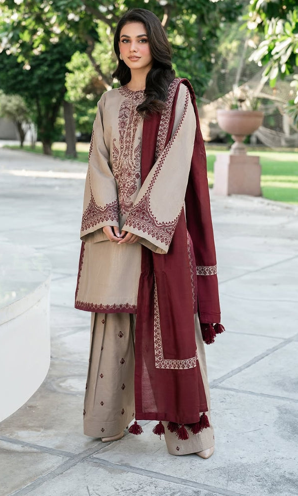 Baroque - 3PC Lawn Embroidered Suit - GKA7126