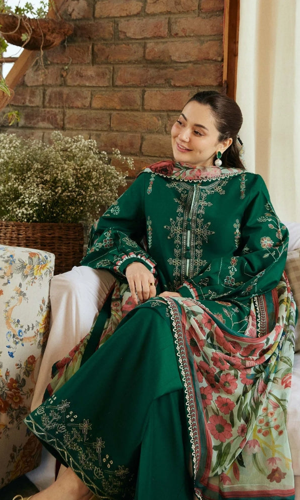 ZARA SHAH JAHAN - 3PC Embroidered Lawn Suit - GKA4252