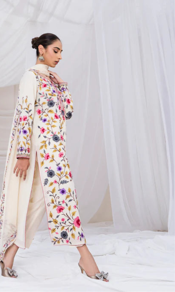 Zakeea - 3PC (Unstitched) Embroidered Lawn Suit - ZK5050