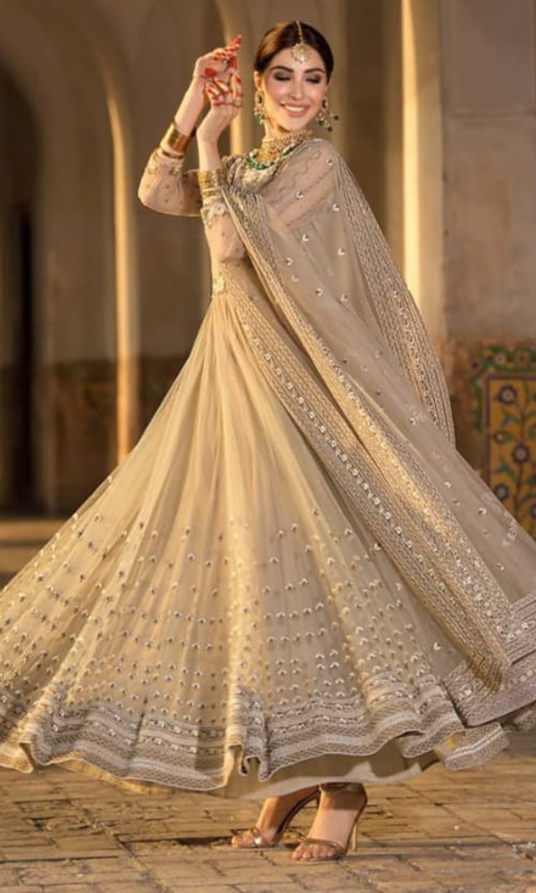Nishat - 3PC (Unstitched) Embroidered Premium Frock - NS21