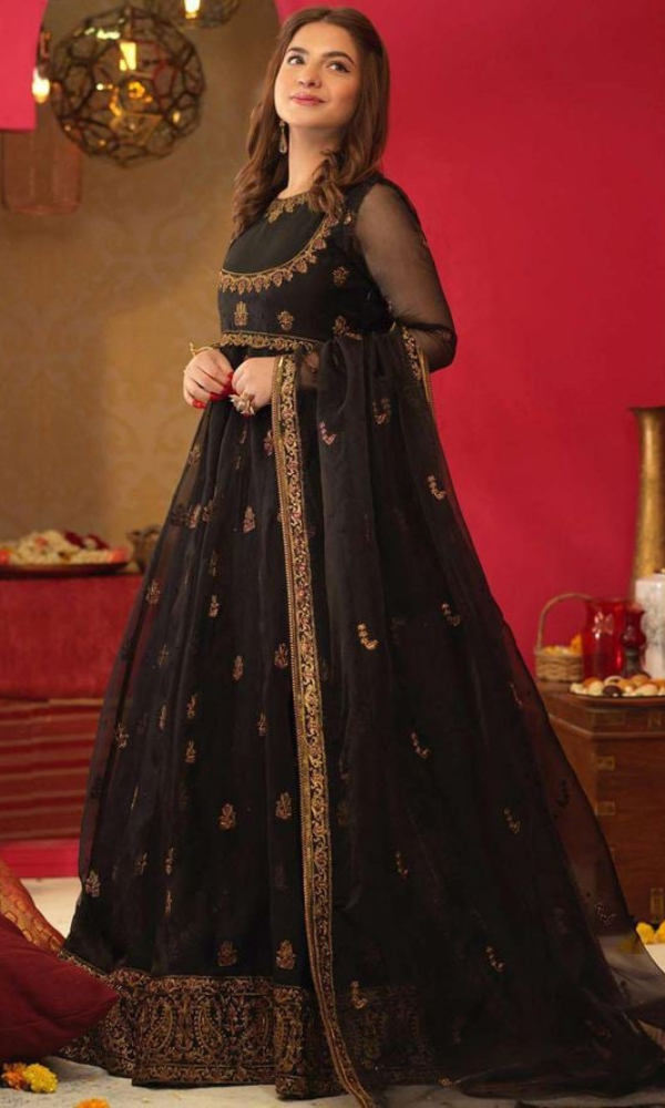 Asim Jofa - 3PC (Unstitched) Embroidered Premium Frock -