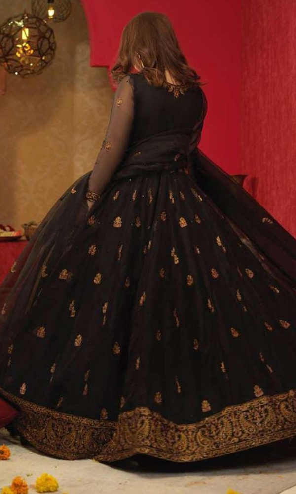 Asim Jofa - 3PC (Unstitched) Embroidered Premium Frock -