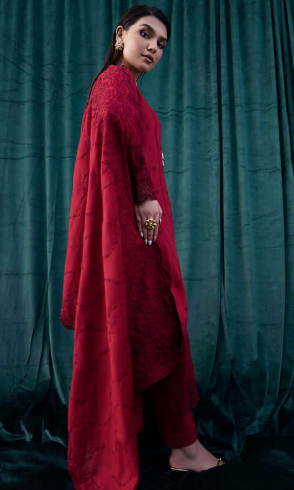 Maria.b - 3PC (Unstitched) Chicken Kari Embroidered Lawn Suit - GKA9871