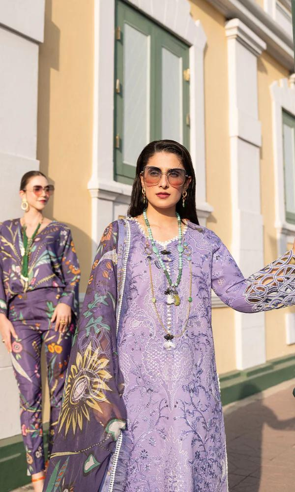 Mushq - 3PC (Unstitched) Lawn Heavy Embroidered Suit -GSF014
