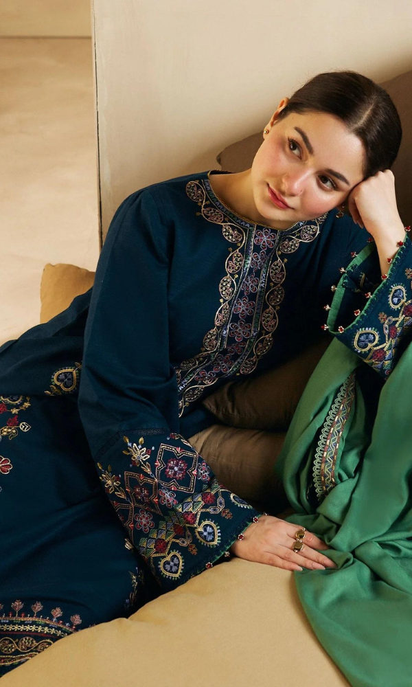 Zara Shahjahan - 3PC (Unstitched) Embroidered Lawn Suit - GKA 55416