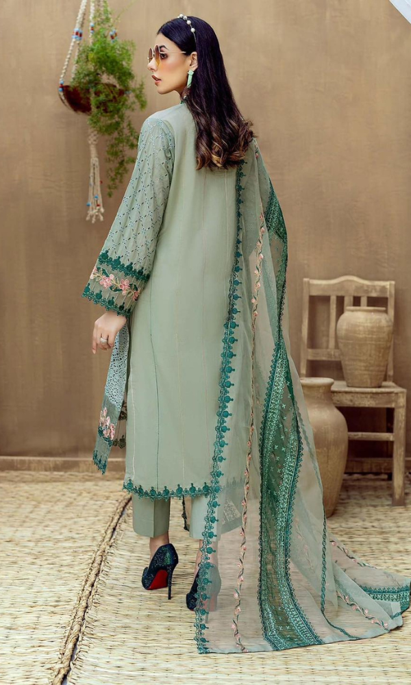 Bareeze - 3PC (Unstitched) Chickan Kari Embroidered Lawn Suit - GKA2442