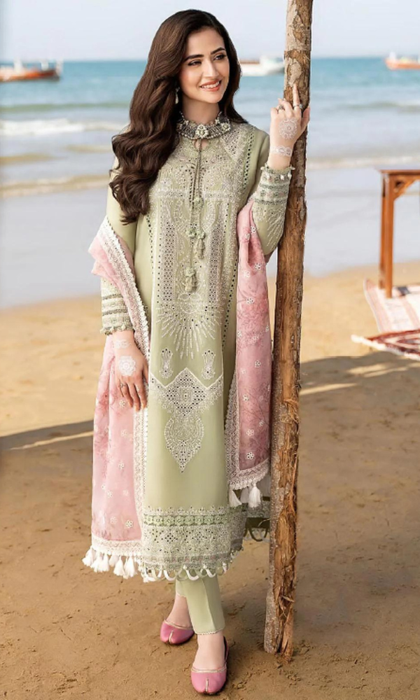 Bareeze - 3PC Embroidered Chicken Kari Lawn Suit - GKA2464