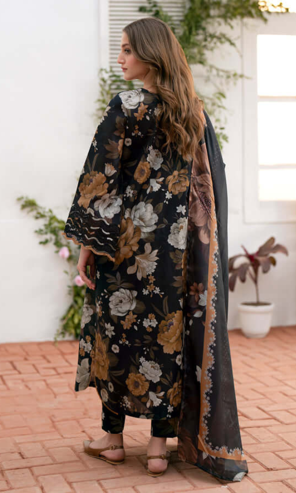 Baroque - 3PC (Unstitched) Digital Printed Lawn Suit - GKA2411