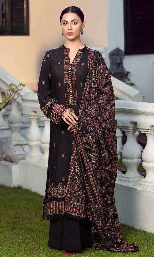 Bareeze - 3PC (Unstitched) Dhanak Heavy Embroidered Shirt With Dhanak Embroidered Dupatta - GKA7520