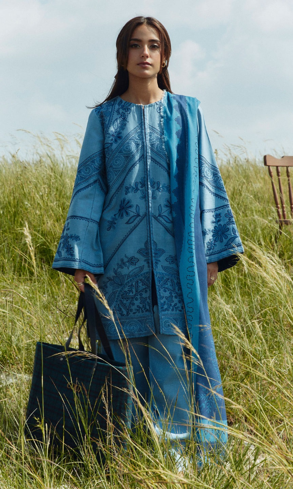 ZARA SHAH JAHAN - 3PC (Unstitched) Embroidered Lawn Suit - GKA7224