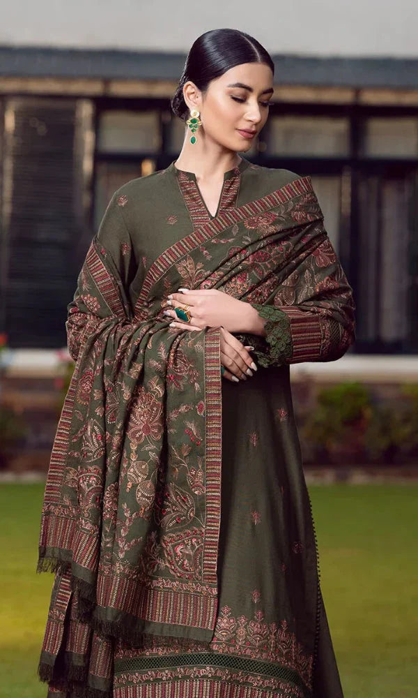 Bareeze - 3PC Dhannak Heavy Embroidered Suit - GKA7511