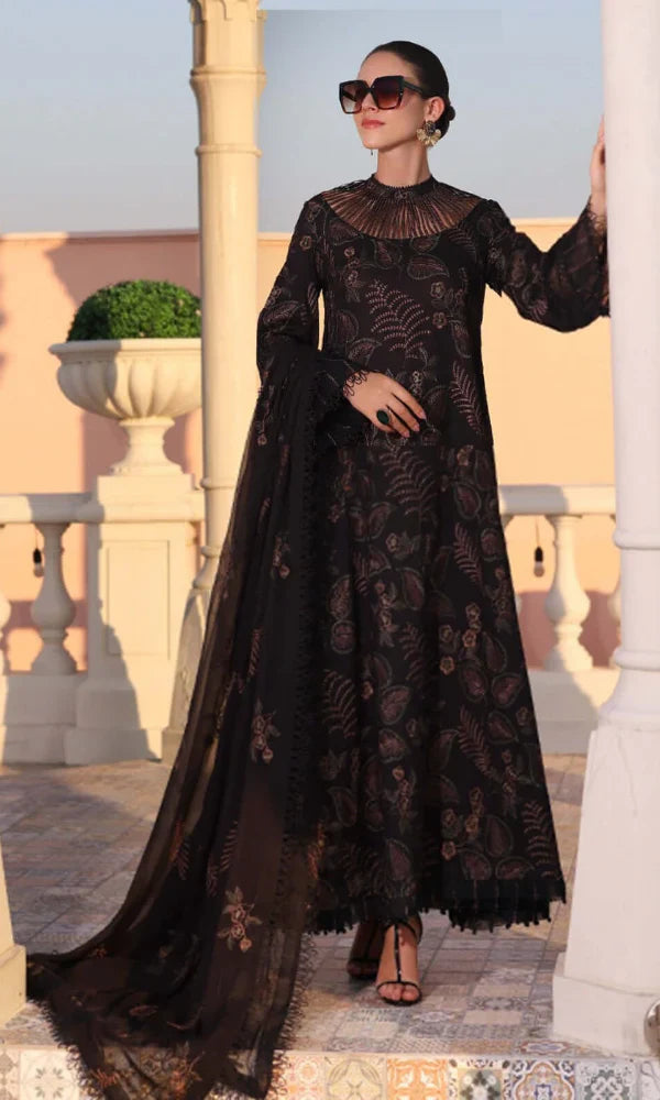 Bareeze - 3PC Heavy Embroidered Lawn Shirt With Embroidered Bamber Chiffon Dupatta  - GKA 6006